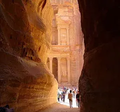 Petra Treasury seen from the Siq